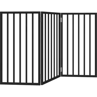 vidaXL Hundetor Faltbar Schwarz 150 cm Pappelholz