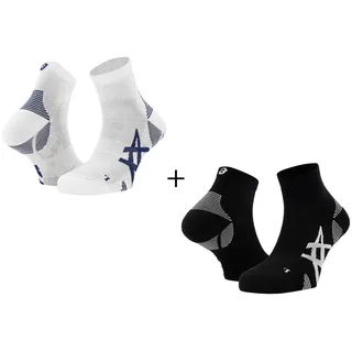 Asics Cushion Run Quarter Laufsport Socken Senior 2er-Pack