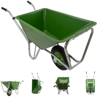 Baumarktplus Hofkarre XL 220 L 300 kg Stahlfelge Luftrad Futterkarre Schubkarre Pferde Hof Stall