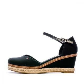 Tommy Hilfiger Damen Sandalen Basic CLOSED Toe Mid Wedge mit verstellbarer Schnalle