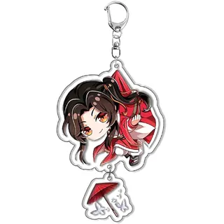 acsewater Heaven Official's Blessing Keychain Anime Printed Acrylic Pendant Anime Fan Keychain Jewellery Hua Cheng,Xie Lian and other characters keychain... - M