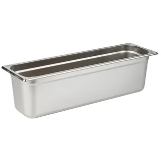 APS GN 2/4 Behälter, rostfreier Gastronormbehälter Edelstahl, Abmessungen 160 x 530 mm/Höhe 150 mm/Volumen 8,7 Liter