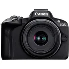Canon EOS R50 Kit schwarz + RF-S 18-45 I Digitale Spiegelreflexkamera RF-S 18-45mm Schwarz 4K-Video, Blitzschuh
