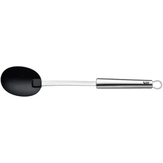 Silit Classic Line Servierlöffel groß Kunststoff 33 cm, Edelstahl poliert, Kunststoffkelle, optimal für beschichtete Töpfe, spülmaschinengeeignet