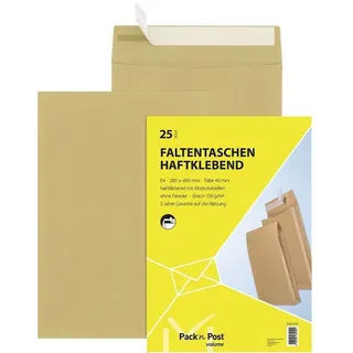 MAILmedia Faltentaschen braun, 40x28 cm