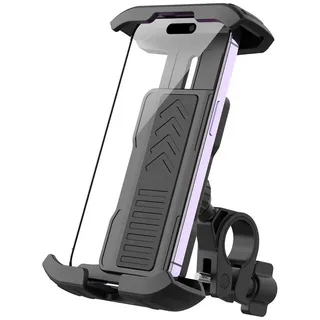Refttenw Smartphone-Halterung Drehbarer Fahrrad-Telefonhalter,Handyhalterung Motorrad schwarz