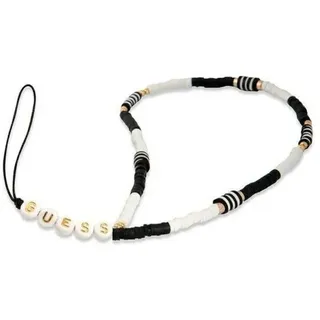 GUESS GUSTBCKH Phone Strap Heishi schwarz Weiß
