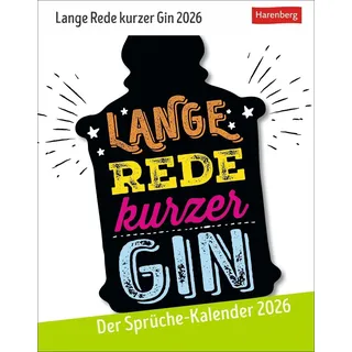 Harenberg Lange Rede kurzer Gin Tagesabreißkalender 2026 - Der Sprüche-Kalender