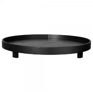 Asa Selection Wood schwarz Tablett auf Fuß Ø 40cm