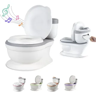 Baby Töpfchen - Toilettensitz Kinder - Kinder Töpfchen Mit Musik & Spülgeräusch Für Töpfchentraining - Baby & Kindertoilette - Leicht Zu Entleeren Mit Herausnehmbarem Topf - Potty Training Toilet