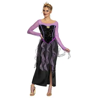 Smiffys Kostüm Disney Villains Ursula Kostüm, Die böse Gegenspielerin von Arielle, der Meerjungfrau schwarz S