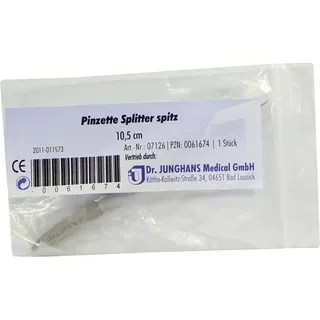 Dr. Junghans Pinzette Splitter spitz 10,5 cm