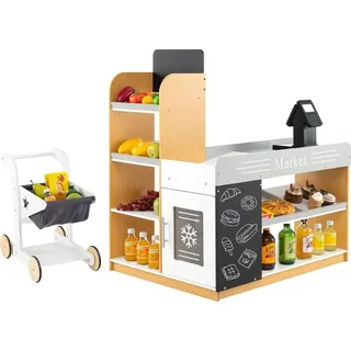 Costway Kaufladen Kaufmannsladen 80x60x35cm