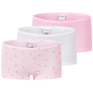Schiesser Panty 3er Pack Kids Girls 95/5 Organic Cotton (Spar-Set, 3-St) Short Slip - Baumwolle bunt|rosa 128
