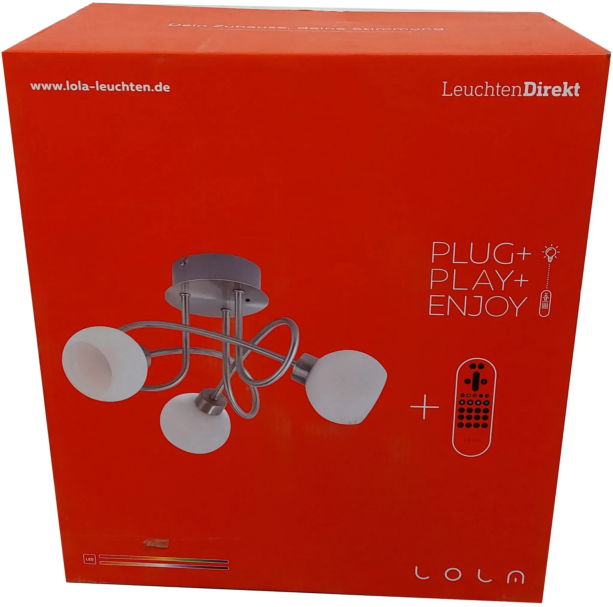 Leuchten Direkt LED Deckenleuchte Lola 10,5W Warmweiß-Neutralweiß RGB Farbwechse...