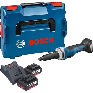 Bosch GGS 18V-23 PLC Professional Akku Geradschleifer 18 V Brushless + 2x Akku 5,0 Ah + Ladegerät + L-Boxx