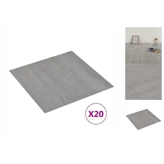 vidaXL 330174 PVC-Fliesen grau 30,5 x 30,5 cm 20 St.