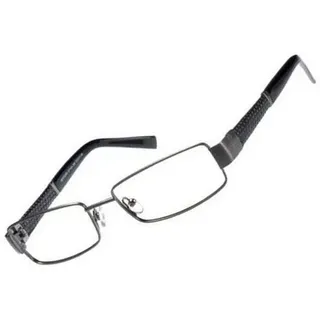 Fossil Brillengestell aus Metall/Leder in Grau | Gr.: onesize