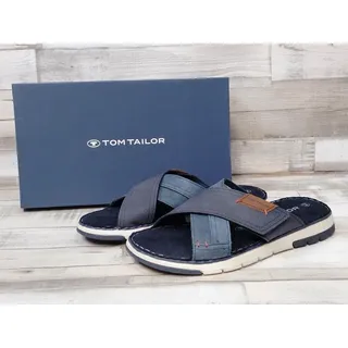 Tom Tailor Herren 7480210001 Flacher Slipper, Blue, 42 EU - 42