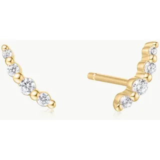 ANIA HAIE - HOOP EARRINGS - STUD - Bezel Beaded Stone - gold