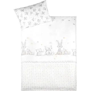 Julius Zöllner Bettwäsche 100x135cm + 40x60 cm, Häschen und Eule