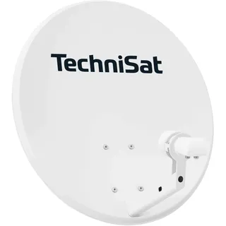TechniSat TECHNITENNE 60 Satelliten-Schüssel für 2 Teilnehmer (60 cm digital Sat Anlage, Komplettset aus Antenne mit Masthalterung und Universal-Twin-LNB) lichtgrau