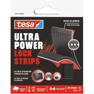 Tesa Ultra Power Lock schwarz, 4 St.