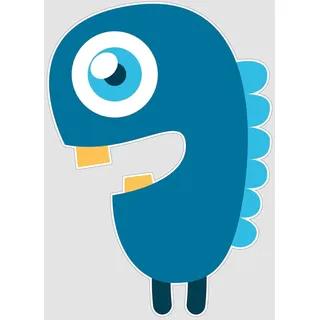 atFoliX Aufkleber Monster Siegmar Größe S FX-Sticker (Luftkanaltechnologie - wieder ablösbar)