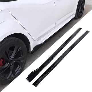 ZYPH Auto Seitenschweller für Tesla Model 3 Model S Model X,2 Segmente Seitenfender Universal Rocker Seitenrock Flügel Diffusor,A/Glossyblack