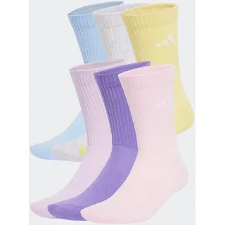 Adidas Cushioned Crew Socken 6er Pack Violet Fusion / Ice Lavender / Glow Blue / Clear Pink 46-48