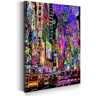 Street Art New York Wandbild Leinwandbild Kunst XXL Deko Größe 40x60x2cm