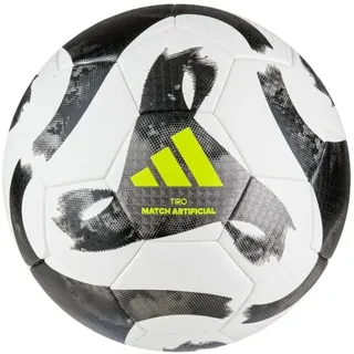 Adidas Tiro League Artificial Ground Football, White/Black/Iron Met./Solar Yellow, HT2423, 5