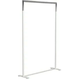 Frost Bukto Kleiderständer ohne Rollen weiß matt / edelstahl poliert | B 102,8cm