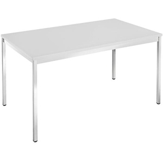 Sodematub Mehrzwecktisch lichtgrau rechteckig, Vierkantrohr chrom, 120,0 x 80,0 x 74,0 cm