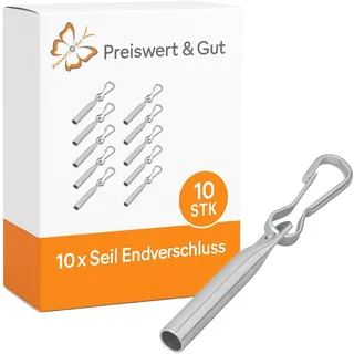 PRO PLUS ProPlus 340706AC02 10 Stück Seil Endverschluß Ø8mm mit Simplexhaken