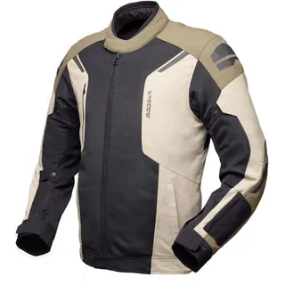 Modeka Khao Air II Textiljacke wasserdicht - Schwarz/Beige/Hellbraun - S