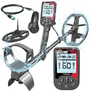 Nokta Triple Score PRO Pack Metalldetektor für Erwachsene, vollständig wasserdicht, wiederaufladbar, Multi-Frequenz, einfach zu bedienende Detektoren für die Schatzsuche