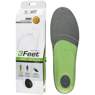 SIDAS 3FEET Slim Mid Einlegesohlen 28,5 Schwarz/Grün XL