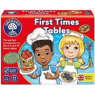 Orchard Toys First Times Tables Game, Helps Teach 2, 5 and 10 Times Tables, Multiplication Game, Perfect for Children Age 5-8, Educational Maths Game