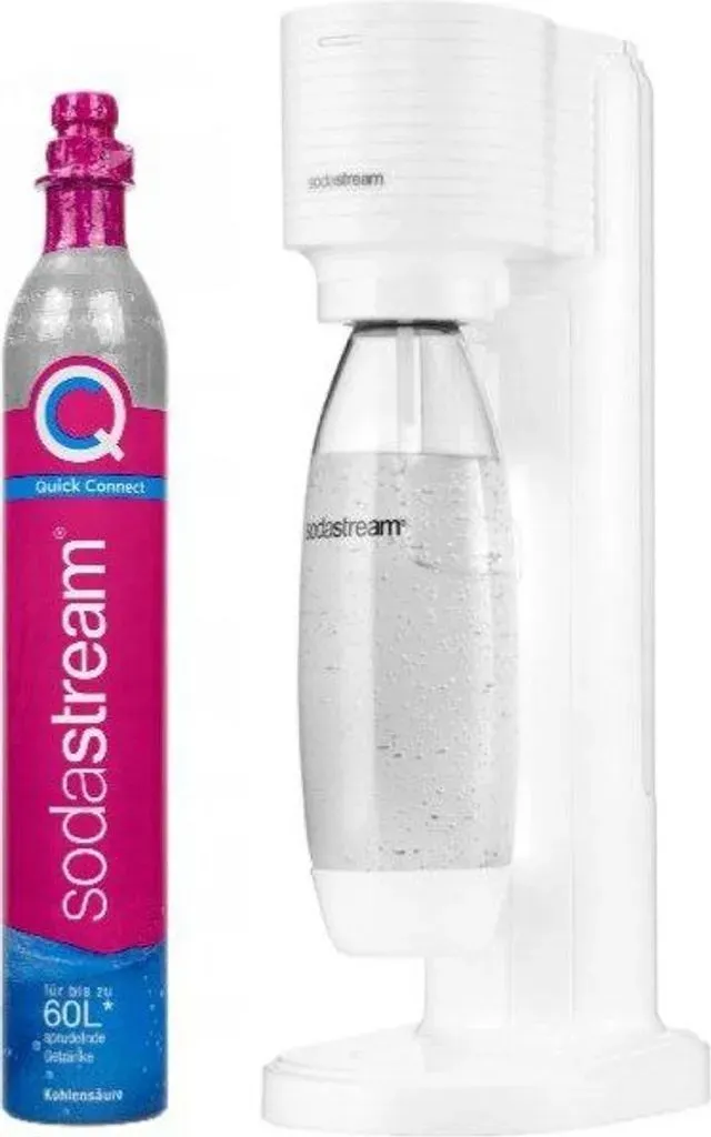 Sodastream Duo weiß PET-Flasche + Zylinder