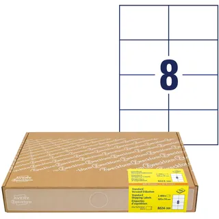 Avery Zweckform Zweckform 8024 Universal Etiketten (2.400 Klebeetiketten A7, 105x74mm auf A4, bedruckbare Versandetiketten, selbstklebende Adressetiketten, Versandaufkleber, 3427) 300 Blatt