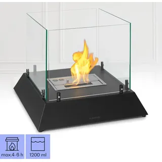 Klarstein - Tischkamin Indoor, Tragbarer Bio Ethanol Tischkamin, Bioethanol Kamin, 4-6h Brenndauer, 2,2kw Tischkamin Ethanol Innen, Geruchsneutrales & Rauchfreies Tischfeuer Indoor & Outdoor,