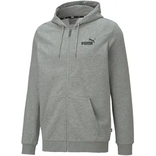 Puma Essentials Small Logo Terry-Kapuzenjacke medium gray heather L
