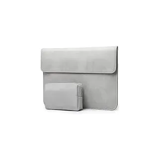 HYZUO 13 Zoll Laptop Hülle mit Standfunktion für MacBook Air 13,6/13 M4 M3 M2 M1 2025-2018, MacBook Pro 13 M2 M1 A2338 A2289 2025-2016, Surface Pro 11, XPS13, mit Kleine Tasche, Hellgrau-H