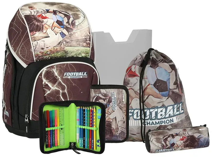 Spirit VARIO Schulranzen Set FOOTBALL, 5-teilig
