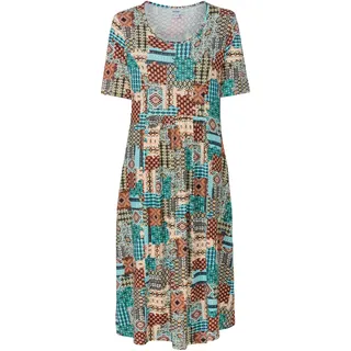 Viskose-Mix-Kleid, Druck salbei, 36