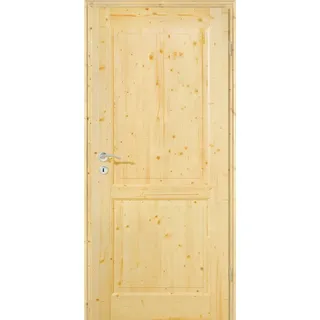 Kilsgaard Zimmertür Holz Typ 02/02 Kiefer unbehandelt, DIN Links, 610x1985 mm