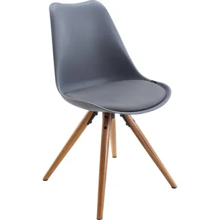 Livetastic Stuhl, Grau, Natur, Kunststoff, Textil, Eiche, massiv, konisch, 48.5x85x55 cm, Esszimmer, Stühle, Esszimmerstühle