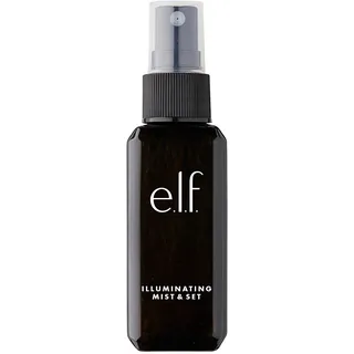 e.l.f. Illuminating Mist & Set Spray, erfrischend, feuchtigkeitsspendend, festigt das Make-up und sorgt für ein strahlendes Aussehen, 60 ml, angereichert mit grünem Tee und den Vitaminen A, B und C