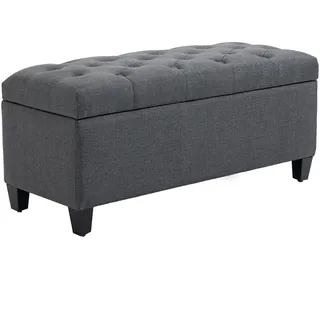 Homcom Sitzbank Polsterbank Grau 100 x 40 x 44 cm